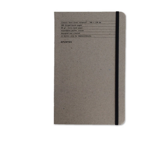 Libreta Hard Cover Clásica Minagris Líneas
