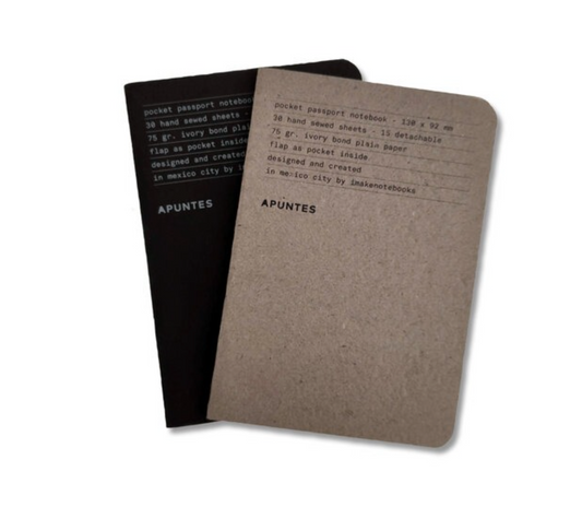 Libretas pasaporte Negro y Miniagris (2 pzas) (Copy)