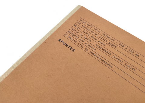 Libreta Mediana Soft Cover Lomo Beige
